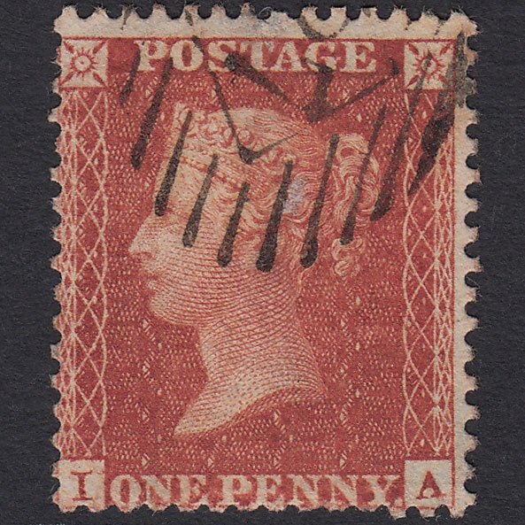 GB QV 1855 1d Red-brown (Plate 9) SG24-C3(1) IA PU London IS Cancel