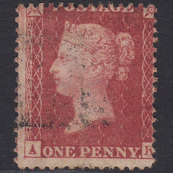 GB QV 1857 1d (Plate 60) SG40-C10(1) AK FU Missing Imprimatur Light Cancel