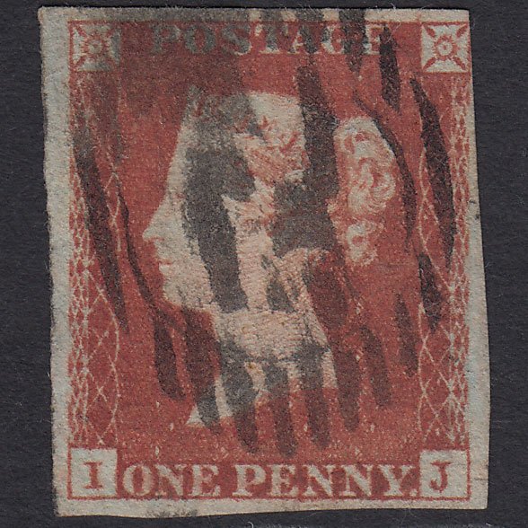 GB QV 1841 1d Red-brown (Plate 95) SG8-B1(1) IJ GU nr 4M London D&S Cancel