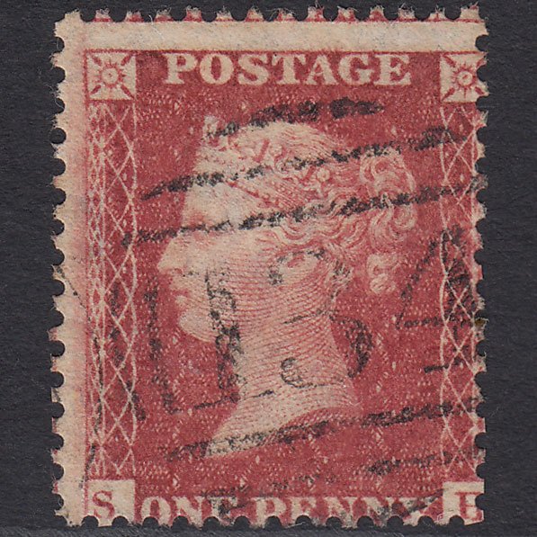 GB QV 1857 1d Rose-red (Plate 59) SG40-C10(1) SH FU Bristol 134 Misperf
