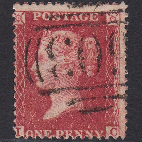 GB QV 1857 1d Deep Rose-red (Plate 60) SG41-C10(4) IC FU Oxford 603 Misperf