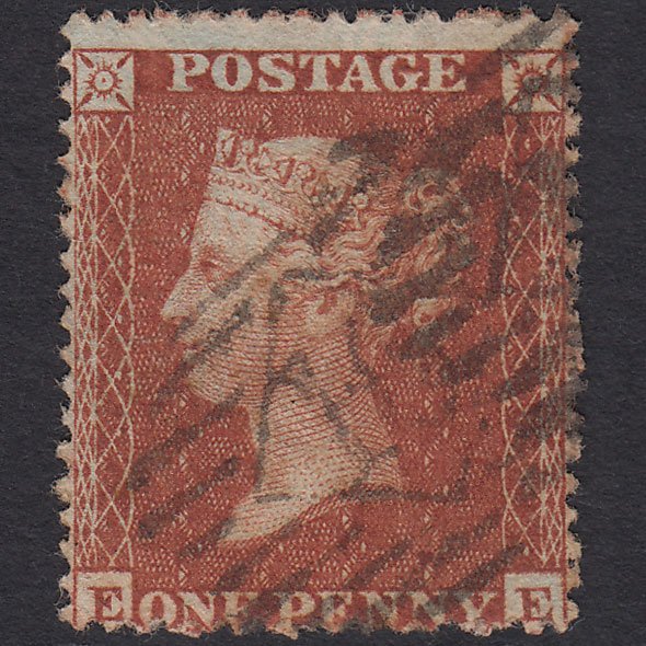 GB QV 1855 1d Red-brown (Plate 11) SG21-C4(1) EE GU London IS Cancel