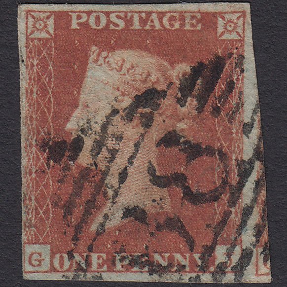 GB QV 1841 1d Red-brown (Plate 102) SG8-B1(1) GJ GU 4M Cahirconlish 88