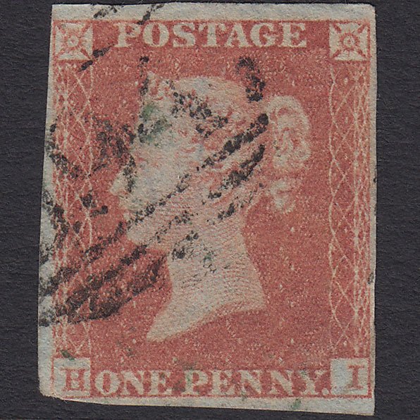 GB QV 1841 1d Red-brown (Plate 166) SG8-B2(1) HI GU nr 4 Margins