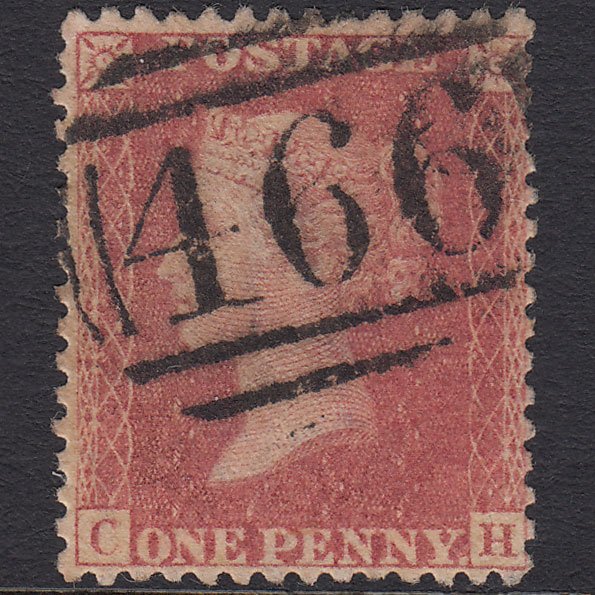 GB QV 1863 1d Rose-red (Plate 50) SG42-C12(1) CH GU Liverpool 466