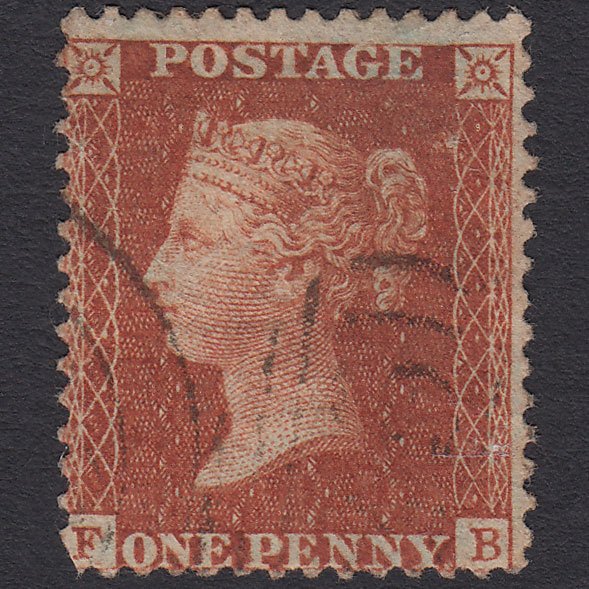 GB QV 1857 1d Orange-brown (Plate 37) SG33-C8(5) FB GU