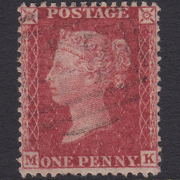 GB QV 1857 1d Rose-red (Plate 36) SG40-C10(1) MK FU Bangor 47