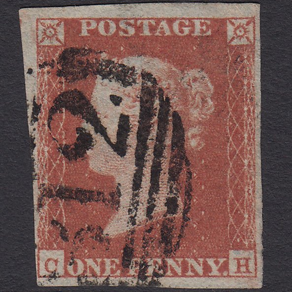 GB QV 1841 1d Red-brown (Plate 96) SG8-B1(1) CH FU 4 Margins