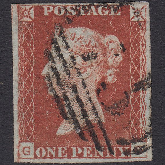 GB QV 1841 1d Red-brown (Plate 59) SG8-B1(1) GG FU 4 Margins