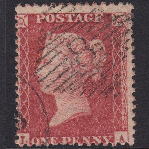 GB QV 1857 1d Rose-Red Plate 41 SG40-C10(1) LA FU Armagh 8