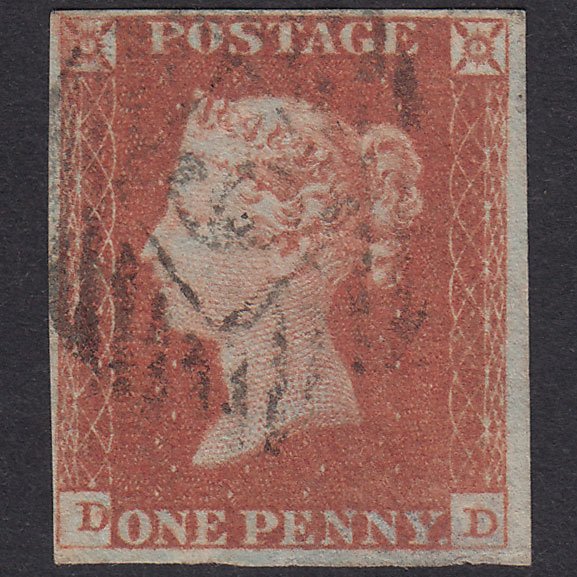 GB QV 1841 1d Red-Brown Plate 76 SG8-B1(1) DD PU 4M London Is Cancel