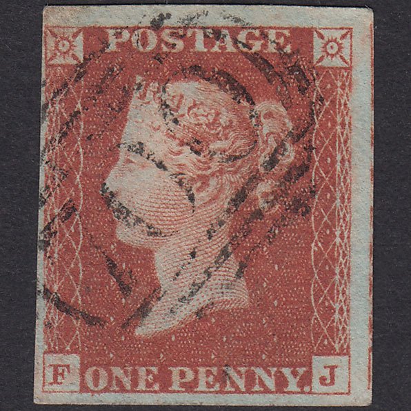 GB QV 1841 1d Red-Brown Plate 69 SG8-B1(1) FJ FU 4 Margins Sheffield 700