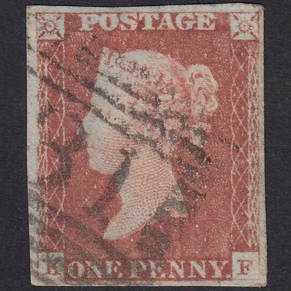 GB QV 1841 1d Red-Brown Plate 68 SG8-B1(1) KF GU 4 Margins Edinburgh 131