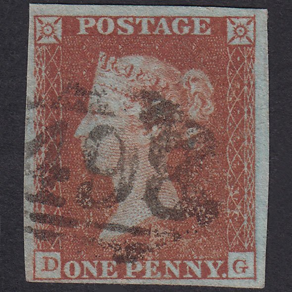 GB QV 1841 1d Red-Brown Plate 126 SG8-B1(1) DG GU 4M Manchester 498