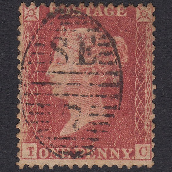 GB QV 1857 1d Rose-Red Plate 60 SG40-C10(1) TC GU London D&S Se7