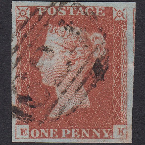 GB QV 1841 1d Red-Brown Plate 58 SG8-B1(1) EK FU 4 Good Margins Poole 624