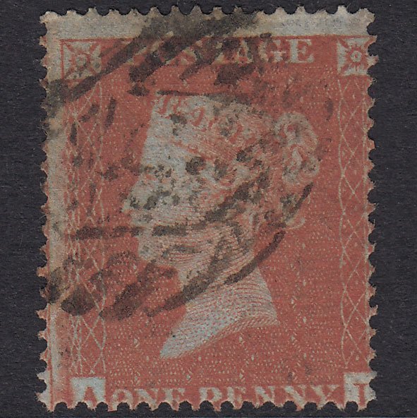 GB QV 1854 1d Red-Brown SG17-C1(1) A? GU London IS Cancel
