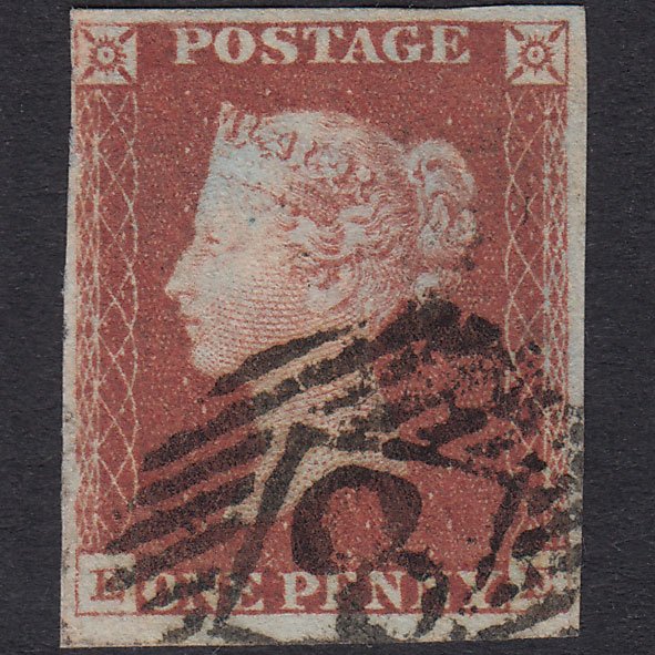 GB QV 1841 1d Red-Brown Plate 69 SG8-B1(1) EE GU 4 Margins London IS 8