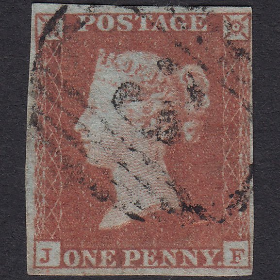 GB QV 1841 1d Red-Brown Plate 101 SG8-B1(1) JF FU 4 Margins Abingdon 3
