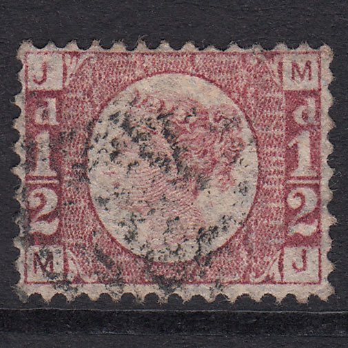 GB QV 1870 1/2d Rose-Red Plate 11 SG48-G4 MJ GU Well Centred