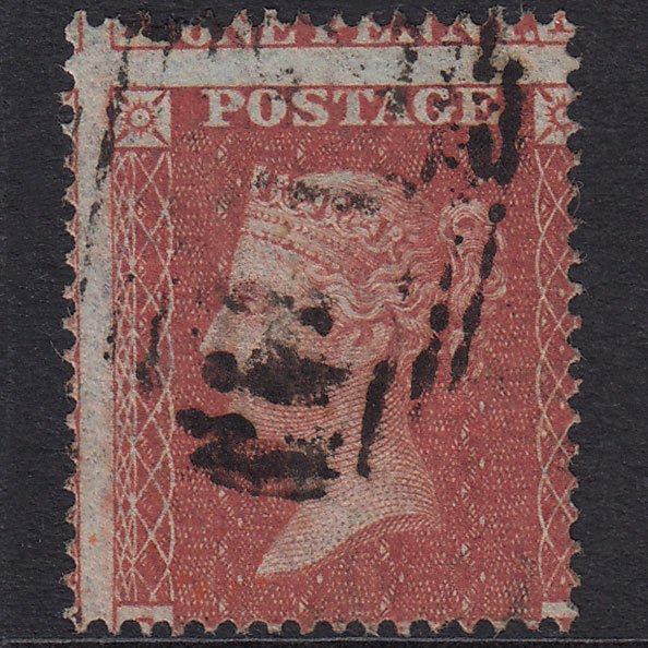 GB QV 1855 1d Red-Brown SG21-C4(1) B? GU Misperf