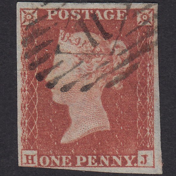 GB QV 1841 1d Red-Brown Plate 157 SG8-B2(1) HJ FU Nr 4M London IS 11