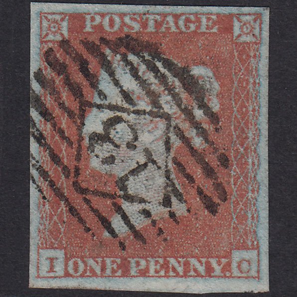 GB QV 1841 1d Plate 116 SG8-B1(1) Framed Reverse IC FU 4M London IS 14