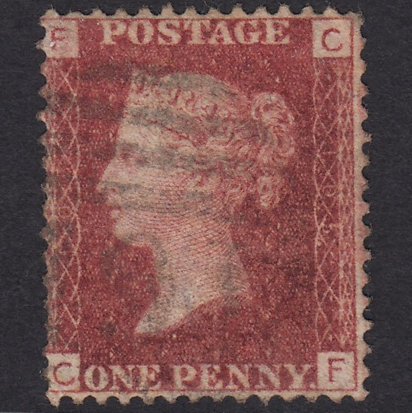 GB QV 1864 1d Lake-Red Plate 105 SG44-G1(2) CF FU