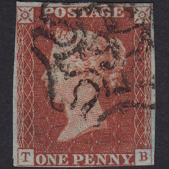 GB QV 1841 1d Plate 45 SG8-B1(1) Constant Variety TB FU Nr 4M No.9 In MX