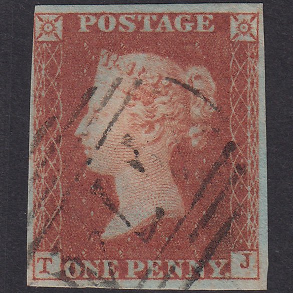GB QV 1841 1d Red-Brown Plate 97 SG8-B1(1)-BS81 TJ FU 4M Lostwithiel 474