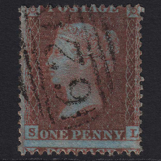 GB QV 1855 1d Plum (Plate 20) SGC6(3) 'SL' FU Plymouth (620) Cat£1000