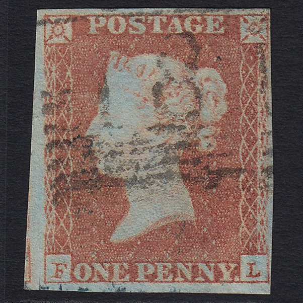 GB QV 1841 1d Red-brown (Plate 98) SG8-B1(1) FL FU 4 Margins