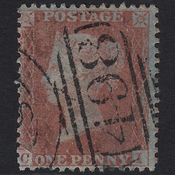 GB QV 1856 1d Red-brown (Plate 31) SG29-C8(1) CI GU Manchester 498