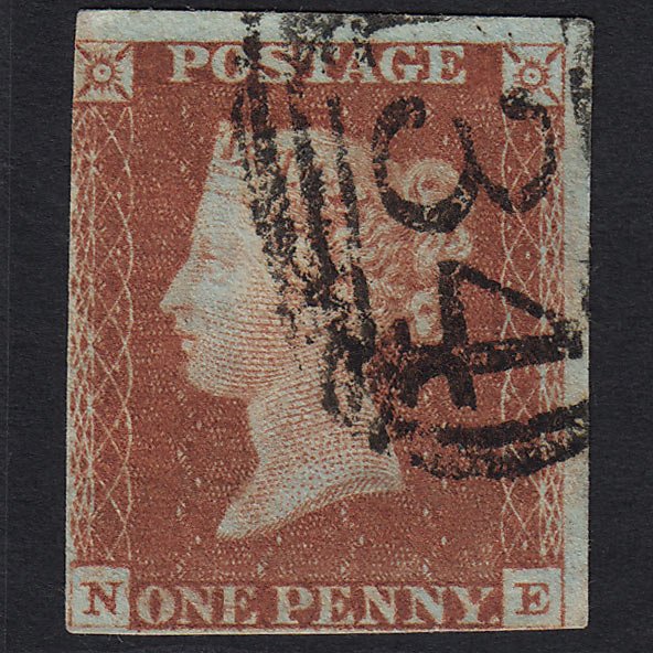 QV 1841 1d Red-brown (Plate 64) SG8-B1(1) NE GU Bristol 134 nr 4M Imperf