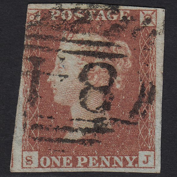 GB QV 1841 1d Red-brown (Plate 101) SG8-B1(1) SJ GU Canterbury 84