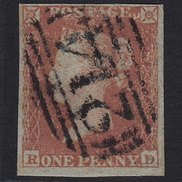 GB QV 1841 1d Red-brown (Plate 144) SG8-B2(1) RD GU Cullompton 214 4M