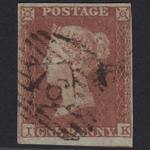 GB QV 1841 1d Red-brown (Plate 152) SG8-B2(1) IK FU London IS 16 4 Margins