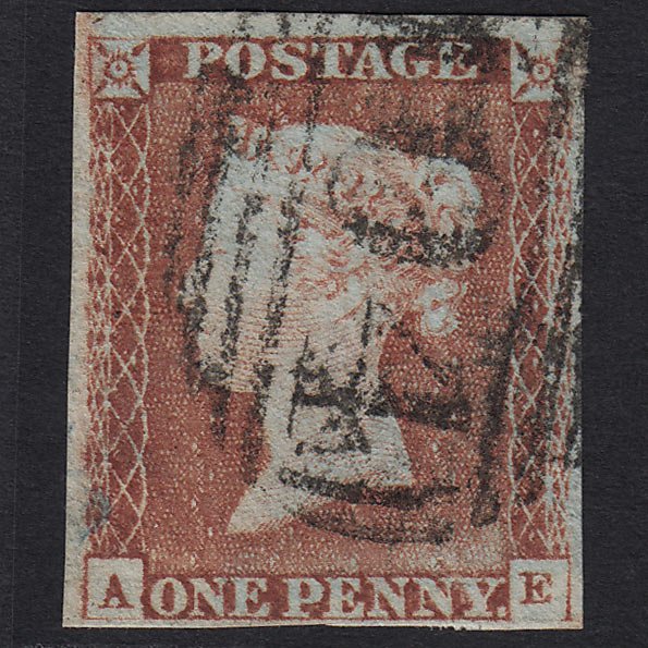 GB QV 1841 1d (Plate 67) SG9-B1(3) AE FU 4M Very Worn Missing Imprimatur