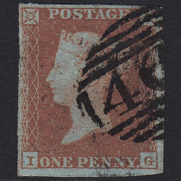 GB QV 1841 1d Red-brown (Plate 91) SG8-B1(1) IG FU 4M Imperf Clear Profile