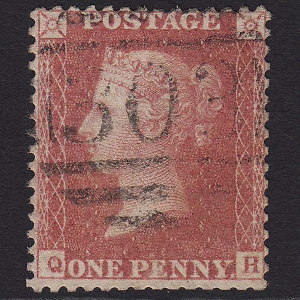 GB QV 1857 1d Rose-red (Plate 52) SG40-C10(1) QH GU Folkestone 303