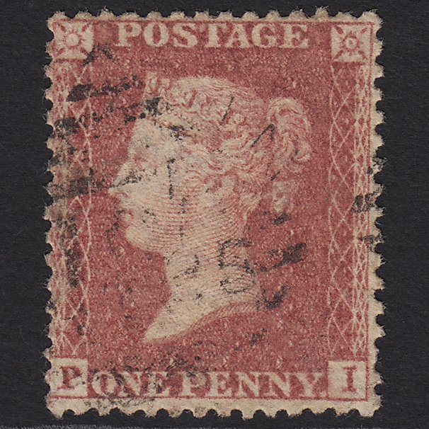 GB QV 1857 1d Rose-red (Plate 60) SG40-C10(1) PI FU Light Cancel