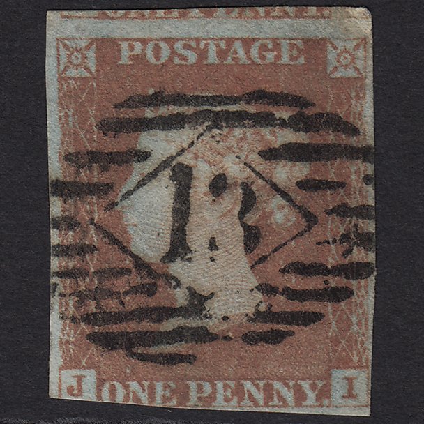GB QV 1841 1d Red-brown (Plate 69) SG8-B1(1) JI GU London IS 13