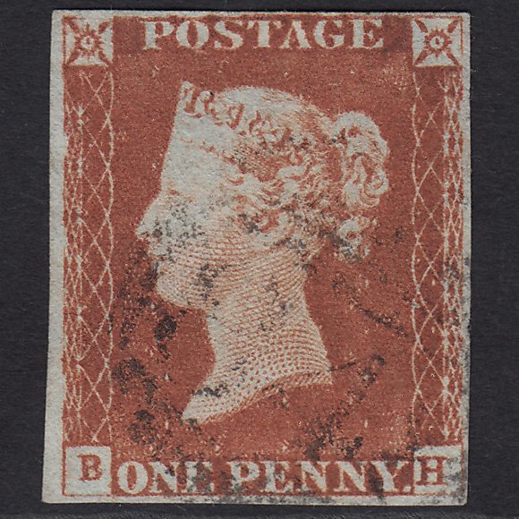 GB QV 1841 1d Red-brown (Plate 64) SG8-B1(1) BH FU 4 Margins Light Cancel
