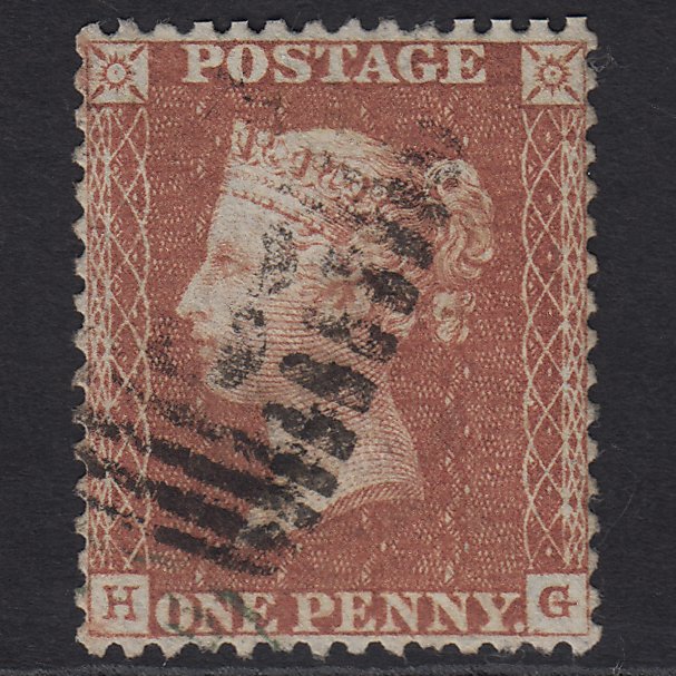 GB QV 1855 1d Red-brown (Plate 6) SGC6(1) HG FU Scotland Perfectly Centred