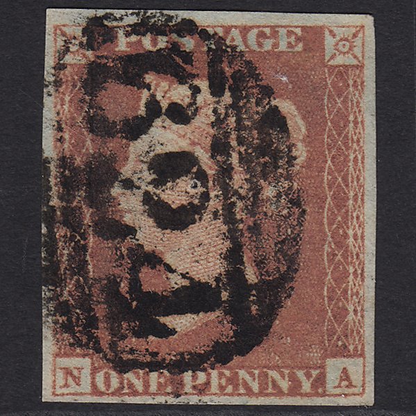 GB QV 1841 1d Red-brown (Plate 75) SG8-B1(1) NA FU 4 Margins Poole 624