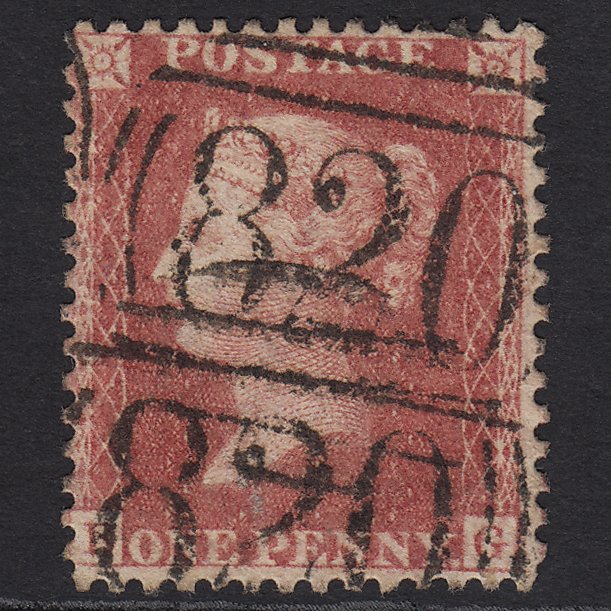 GB QV 1857 1d (Plate 58) SG40-C10(1) BG FU Tunbridge Wells 820 Doulble Strike