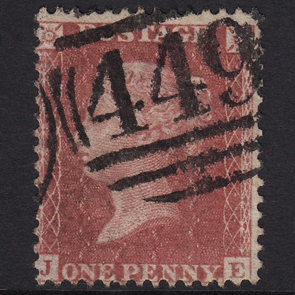 GB QV 1857 1d Rose-red (Plate 66) SG40-C10(1) JE FU Leicester 449
