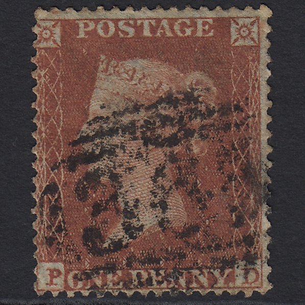 GB QV 1854 1d Red-brown Plate R3 SG17-C1(1) PD GU Hinckley 365