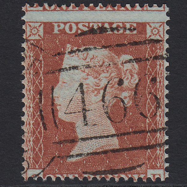 GB QV 1854 1d (Plate 166) SG17-C1(1) CE VFU Liverpool 466 Spoon Large Misperf