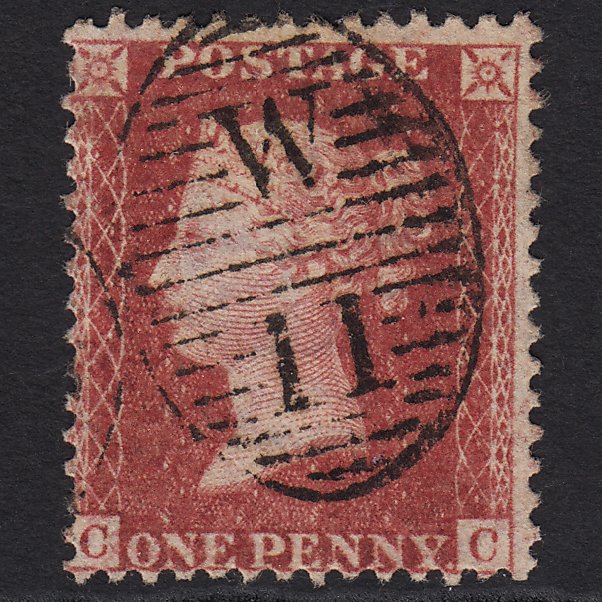 GB QV 1857 1d Rose-red (Plate 59) SG40-C10(1) CC FU London D&S W11